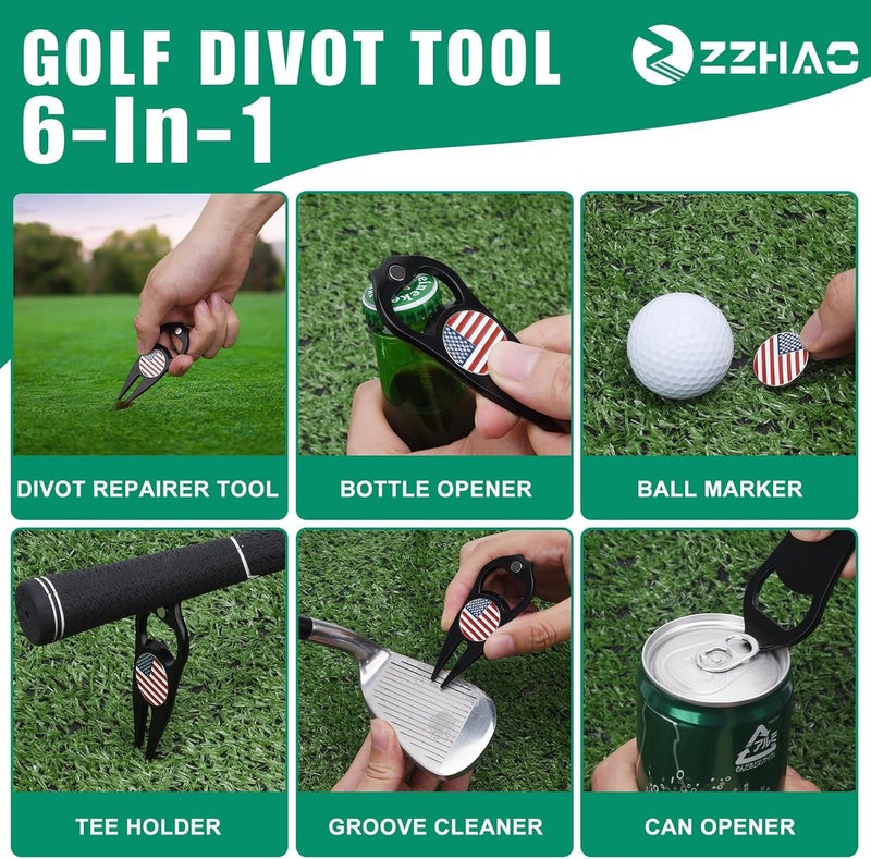 ZZHAO Golf Divot Tool and Golf Ball Marker, Divot Repair Tool，Golf Accessories for Men, Funny Gifts for Men, Tools for Men - Image 3